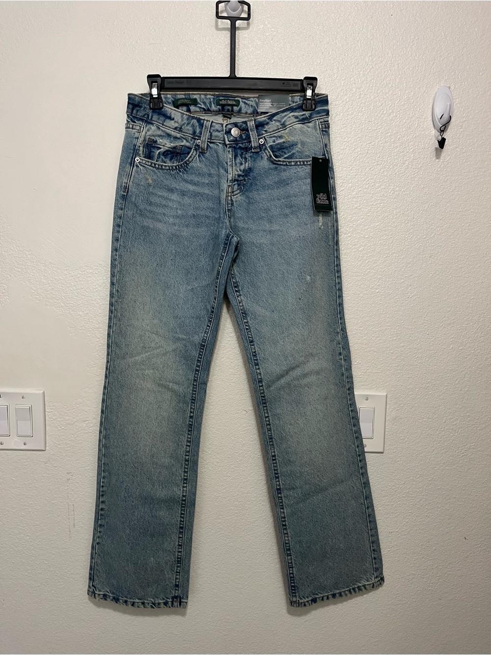 wild fable Washed Light Blue Straight Leg Jeans